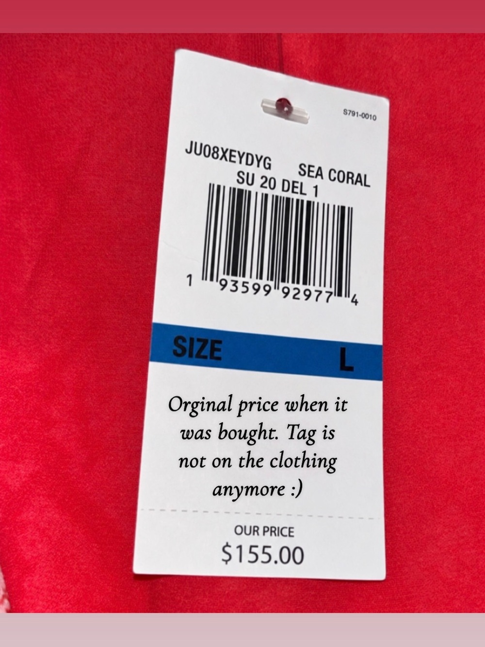 Michael kors sea coral long sleeved dress size Large Snake printed Smocked - Picture 4 of 4